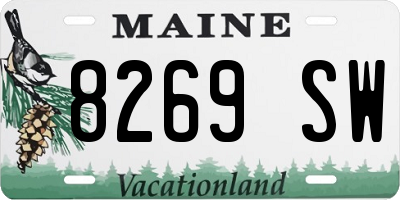ME license plate 8269SW
