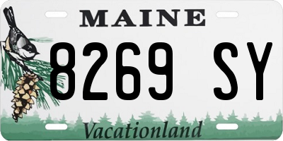 ME license plate 8269SY