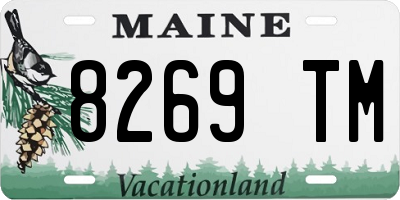 ME license plate 8269TM