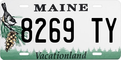 ME license plate 8269TY