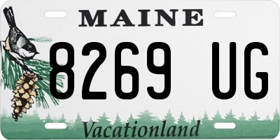 ME license plate 8269UG