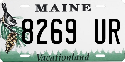 ME license plate 8269UR