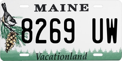 ME license plate 8269UW