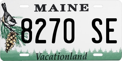 ME license plate 8270SE