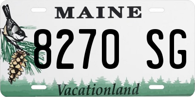 ME license plate 8270SG