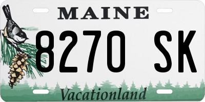ME license plate 8270SK