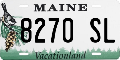 ME license plate 8270SL