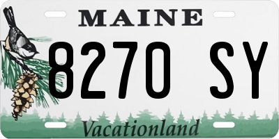ME license plate 8270SY