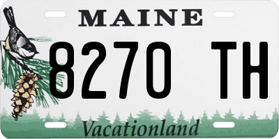 ME license plate 8270TH