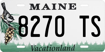 ME license plate 8270TS