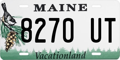 ME license plate 8270UT