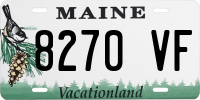 ME license plate 8270VF