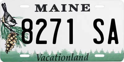 ME license plate 8271SA