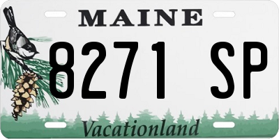 ME license plate 8271SP