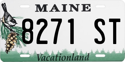 ME license plate 8271ST