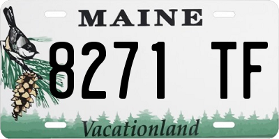 ME license plate 8271TF