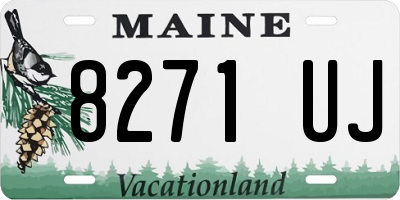 ME license plate 8271UJ