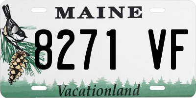 ME license plate 8271VF