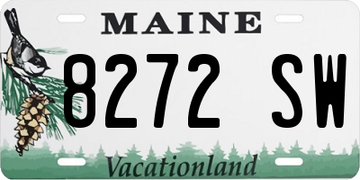 ME license plate 8272SW