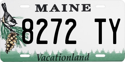 ME license plate 8272TY