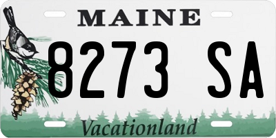 ME license plate 8273SA