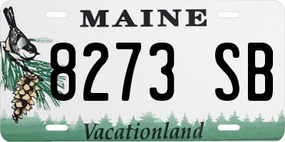 ME license plate 8273SB