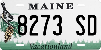 ME license plate 8273SD