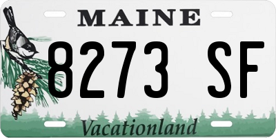 ME license plate 8273SF