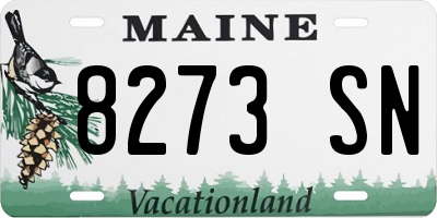 ME license plate 8273SN