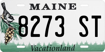 ME license plate 8273ST