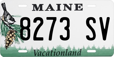 ME license plate 8273SV