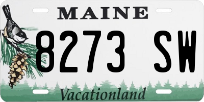 ME license plate 8273SW
