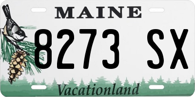 ME license plate 8273SX