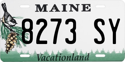 ME license plate 8273SY