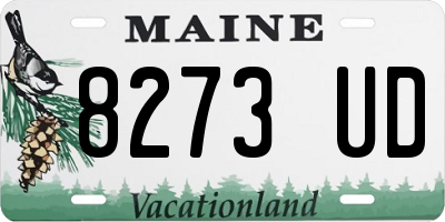 ME license plate 8273UD