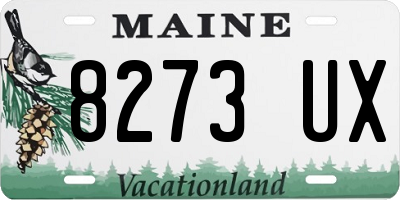 ME license plate 8273UX