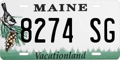 ME license plate 8274SG