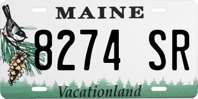 ME license plate 8274SR