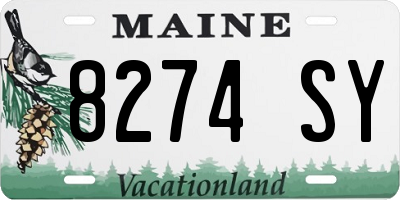 ME license plate 8274SY