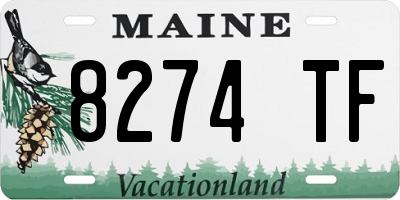 ME license plate 8274TF