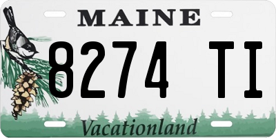 ME license plate 8274TI