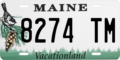 ME license plate 8274TM