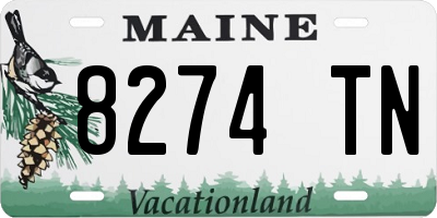 ME license plate 8274TN