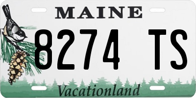 ME license plate 8274TS