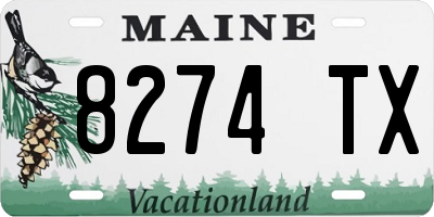ME license plate 8274TX