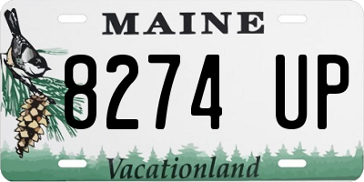 ME license plate 8274UP