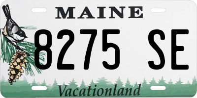 ME license plate 8275SE