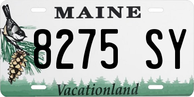 ME license plate 8275SY