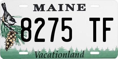 ME license plate 8275TF