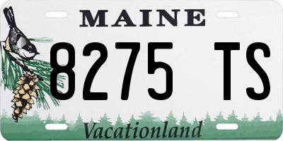 ME license plate 8275TS